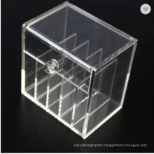 Makeup Organizer 5 Sections Plastic Lipstick Storage Case Clear Acrylic Desk Storage Box with Lid